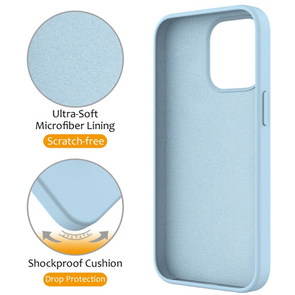 For iPhone 15 Pro Liquid Silicone MagSafe Magnetic Phone Case with Ring Holder(Sky Blue) - iPhone 15 Pro Cases by buy2fix | Online Shopping UK | buy2fix
