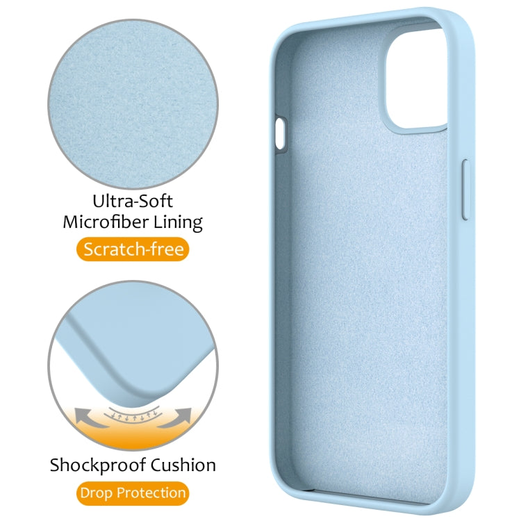 For iPhone 11 Liquid Silicone MagSafe Magnetic Phone Case with Ring Holder(Sky Blue) by buy2fix
