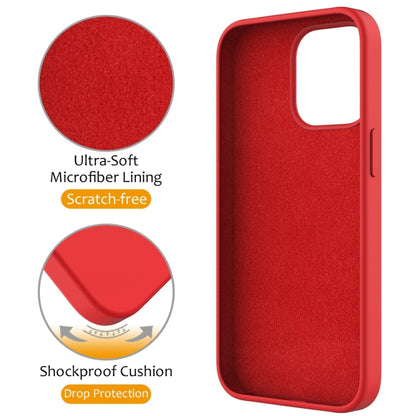 For iPhone 16 Pro Max Liquid Silicone MagSafe Magnetic Phone Case with Ring Holder(Red) by buy2fix