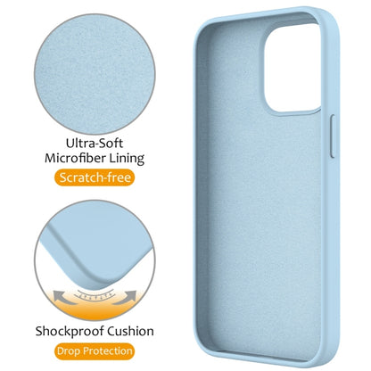 For iPhone 16 Pro Max Liquid Silicone MagSafe Magnetic Phone Case with Ring Holder(Sky Blue) by buy2fix