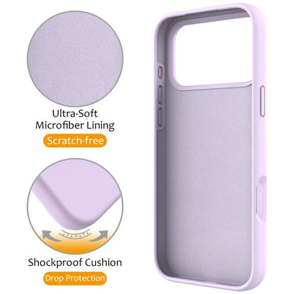 For iPhone 17 Pro Max Liquid Silicone MagSafe Magnetic Phone Case with Ring Holder(Lilac Purple) - iPhone 17 Pro Max Cases by buy2fix | Online Shopping UK | buy2fix