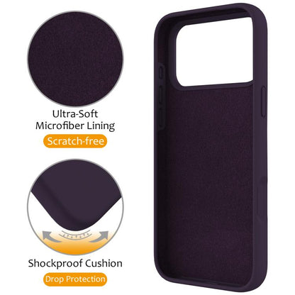 For iPhone 17 Pro Liquid Silicone MagSafe Magnetic Phone Case with Ring Holder(Purple) - iPhone 17 Pro Cases by buy2fix | Online Shopping UK | buy2fix
