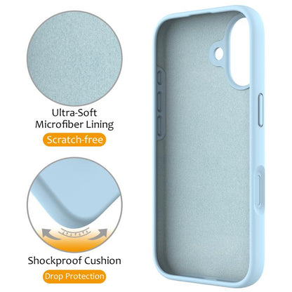 For iPhone 17 Liquid Silicone MagSafe Magnetic Phone Case with Ring Holder(Sky Blue) - iPhone 17 Cases by buy2fix | Online Shopping UK | buy2fix