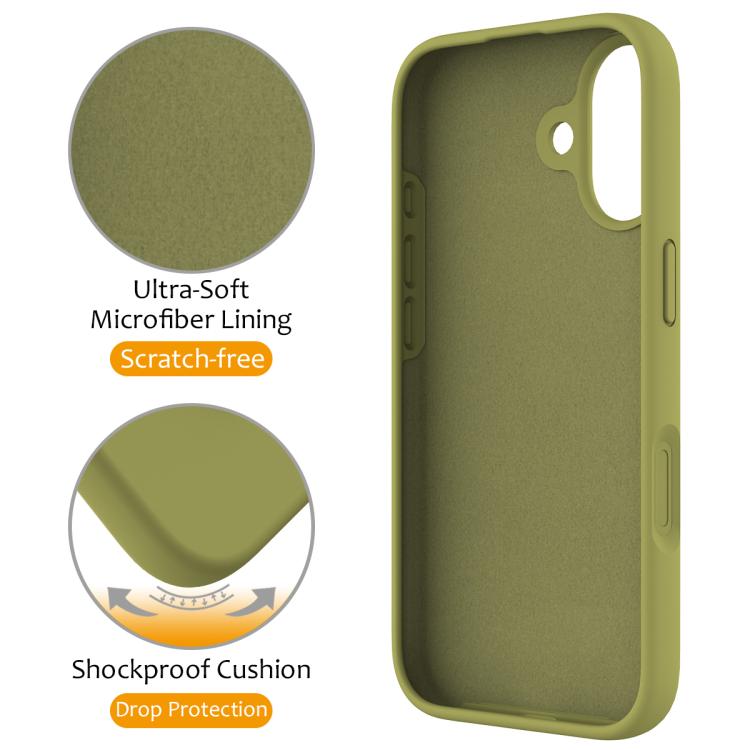 For iPhone 17 Liquid Silicone MagSafe Magnetic Phone Case with Ring Holder(Willow Green) - iPhone 17 Cases by buy2fix | Online Shopping UK | buy2fix
