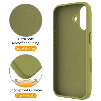 For iPhone 17 Liquid Silicone MagSafe Magnetic Phone Case with Ring Holder(Willow Green) - iPhone 17 Cases by buy2fix | Online Shopping UK | buy2fix