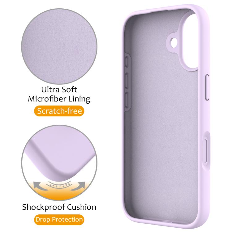For iPhone 17 Liquid Silicone MagSafe Magnetic Phone Case with Ring Holder(Lilac Purple) - iPhone 17 Cases by buy2fix | Online Shopping UK | buy2fix