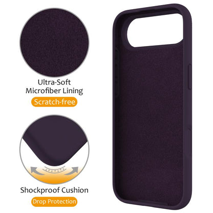 For iPhone Air Liquid Silicone MagSafe Magnetic Phone Case with Ring Holder(Purple) - iPhone Air Cases by buy2fix | Online Shopping UK | buy2fix