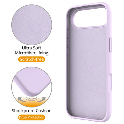 For iPhone Air Liquid Silicone MagSafe Magnetic Phone Case with Ring Holder(Lilac Purple) - iPhone Air Cases by buy2fix | Online Shopping UK | buy2fix