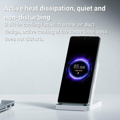 Original Xiaomi 50W Vertical Air-cooled Wireless Charger Pro(White) - Wireless Charger by Xiaomi | Online Shopping UK | buy2fix