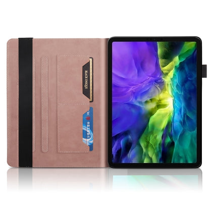 For iPad Pro 12.9 2022 / 2021 / 2020 Life Tree Series Horizontal Flip Leather Tablet Case(Rose Gold) - iPad Pro 12.9 (2022/2021) Cases by buy2fix | Online Shopping UK | buy2fix
