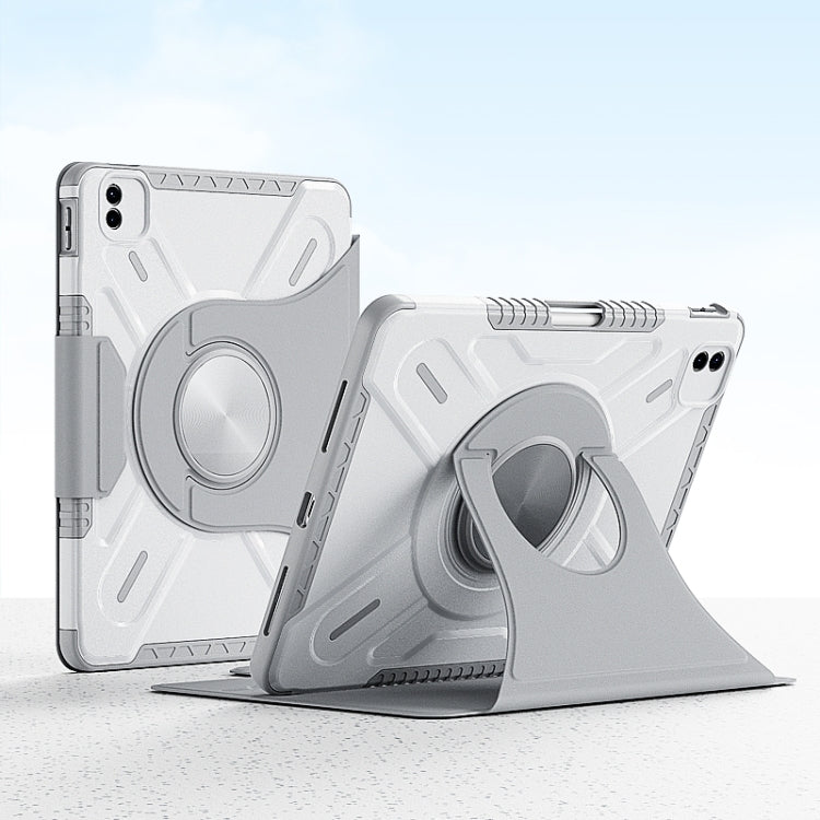 For iPad Air 10.9 2022 / 2020 X-Shaped Rotation Smart Leather Tablet Case(Grey) - iPad Air (2022) / (2020) 10.9 Cases by buy2fix | Online Shopping UK | buy2fix