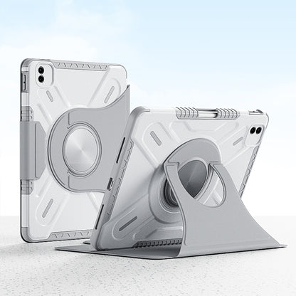 For iPad Air 10.9 2022 / 2020 X-Shaped Rotation Smart Leather Tablet Case(Grey) - iPad Air (2022) / (2020) 10.9 Cases by buy2fix | Online Shopping UK | buy2fix