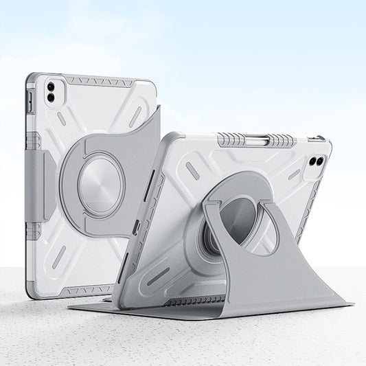 For iPad Air 10.9 2022 / 2020 X-Shaped Rotation Smart Leather Tablet Case(Grey) - iPad Air (2022) / (2020) 10.9 Cases by buy2fix | Online Shopping UK | buy2fix
