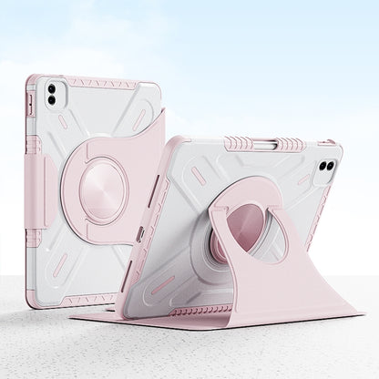 For iPad 10.2 2021 / 2020 X-Shaped Rotation Smart Leather Tablet Case(Pink) - iPad 10.2 Cases by buy2fix | Online Shopping UK | buy2fix