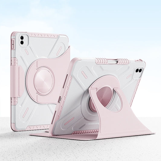 For iPad 10.2 2021 / 2020 X-Shaped Rotation Smart Leather Tablet Case(Pink) - iPad 10.2 Cases by buy2fix | Online Shopping UK | buy2fix