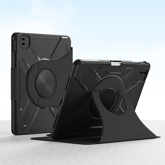 For iPad 10.2 2021 / 2020 X-Shaped Rotation Smart Leather Tablet Case(Black) - iPad 10.2 Cases by buy2fix | Online Shopping UK | buy2fix