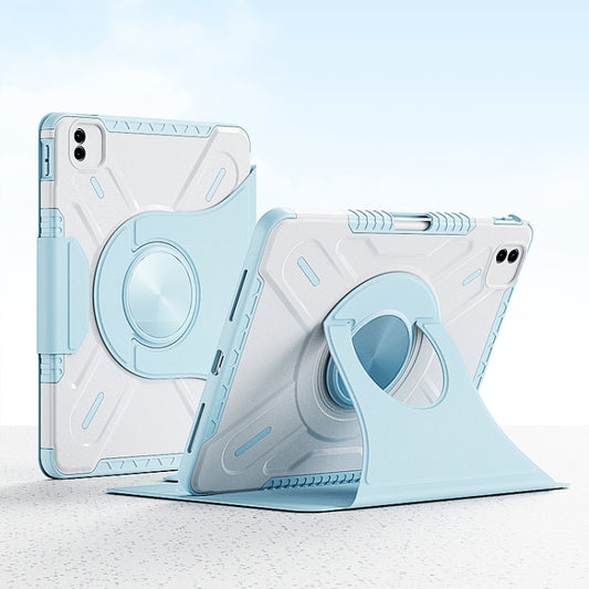 For iPad 10.2 2021 / 2020 X-Shaped Rotation Smart Leather Tablet Case(Blue) - iPad 10.2 Cases by buy2fix | Online Shopping UK | buy2fix