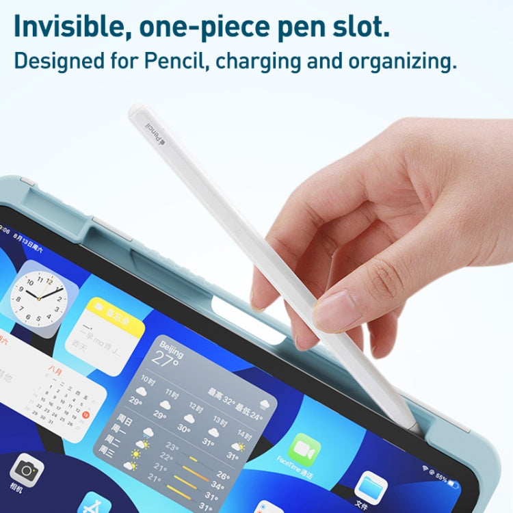 For iPad 10.2 2021 / 2020 X-Shaped Rotation Smart Leather Tablet Case(Blue) - iPad 10.2 Cases by buy2fix | Online Shopping UK | buy2fix