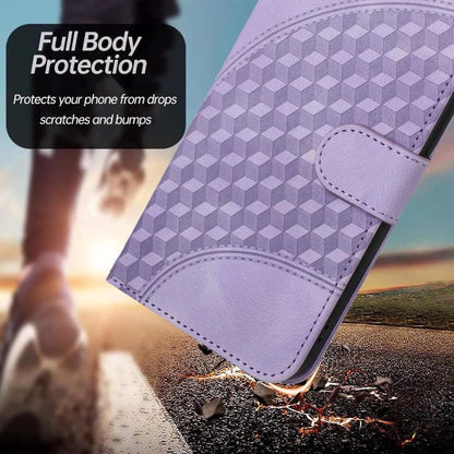 For iPhone 17 Pro YX0060 Elephant Head Embossed Phone Leather Case with Lanyard(Light Purple) - iPhone 17 Pro Cases by buy2fix | Online Shopping UK | buy2fix