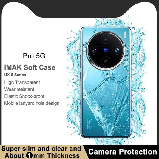 For vivo X100 Pro 5G IMAK UX-5 Series Transparent TPU Phone Case(Transparent) - vivo Cases by imak | Online Shopping UK | buy2fix