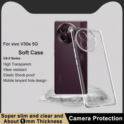 For vivo V30e 5G IMAK UX-5 Series Transparent TPU Phone Case(Transparent) - vivo Cases by imak | Online Shopping UK | buy2fix