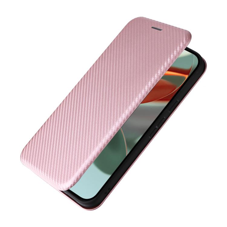 For Google Pixel 10 Pro XL 5G Global Carbon Fiber Texture Flip Leather Phone Case(Pink) - Google Cases by buy2fix | Online Shopping UK | buy2fix