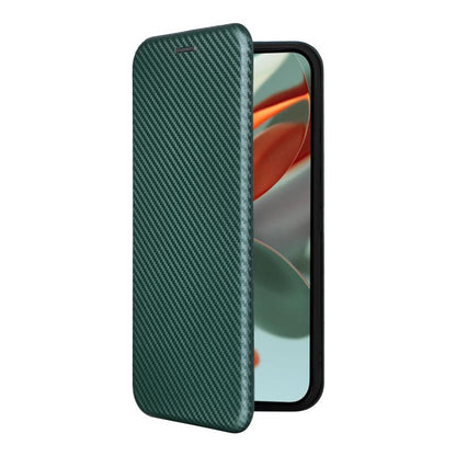 For Google Pixel 10 Pro XL 5G Global Carbon Fiber Texture Flip Leather Phone Case(Green) - Google Cases by buy2fix | Online Shopping UK | buy2fix