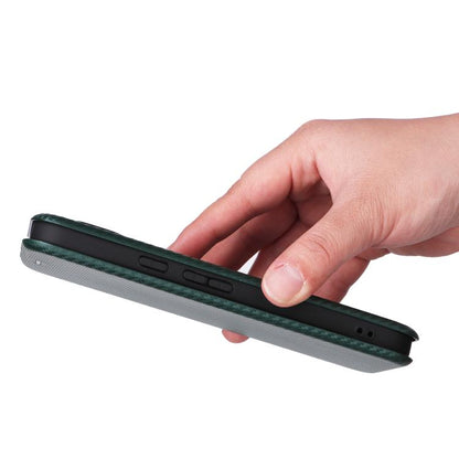 For Google Pixel 10 Pro XL 5G Global Carbon Fiber Texture Flip Leather Phone Case(Green) - Google Cases by buy2fix | Online Shopping UK | buy2fix