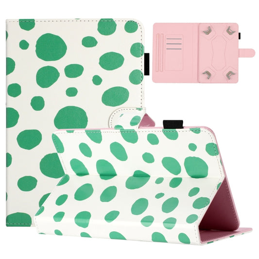 7 inch Dot Pattern Leather Tablet Case(White Green Dot) - 7 inch by buy2fix | Online Shopping UK | buy2fix