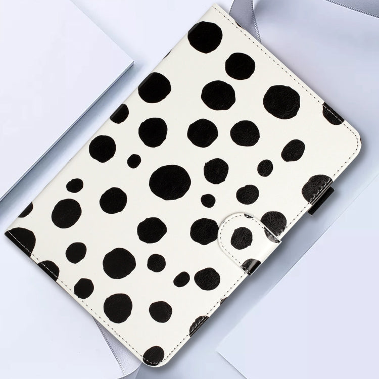8 inch Dot Pattern Leather Tablet Case(White Black Dot) - 8 inch by buy2fix | Online Shopping UK | buy2fix