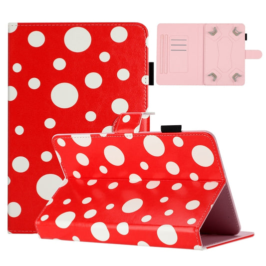 10 inch Dot Pattern Leather Tablet Case(Red White Dot) - 10 - 11 inch by buy2fix | Online Shopping UK | buy2fix