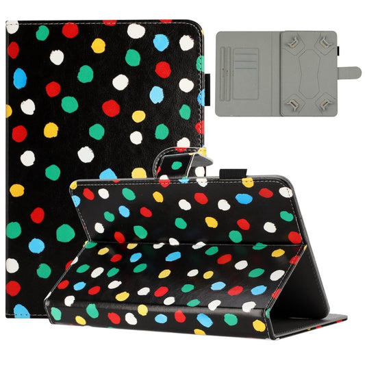 10 inch Dot Pattern Leather Tablet Case(Black Colorful Dot) - 10 - 11 inch by buy2fix | Online Shopping UK | buy2fix