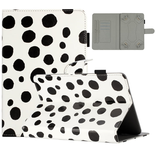 10 inch Dot Pattern Leather Tablet Case(White Black Dot) - 10 - 11 inch by buy2fix | Online Shopping UK | buy2fix