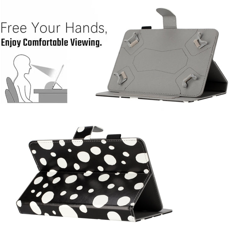10 inch Dot Pattern Leather Tablet Case(Black White Dot) - 10 - 11 inch by buy2fix | Online Shopping UK | buy2fix