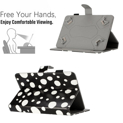 10 inch Dot Pattern Leather Tablet Case(Black White Dot) - 10 - 11 inch by buy2fix | Online Shopping UK | buy2fix