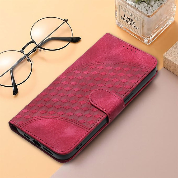 For OnePlus 12 Elephant Head Embossed Phone Leather Case with Lanyard(Rose Red) - OnePlus Cases by buy2fix | Online Shopping UK | buy2fix