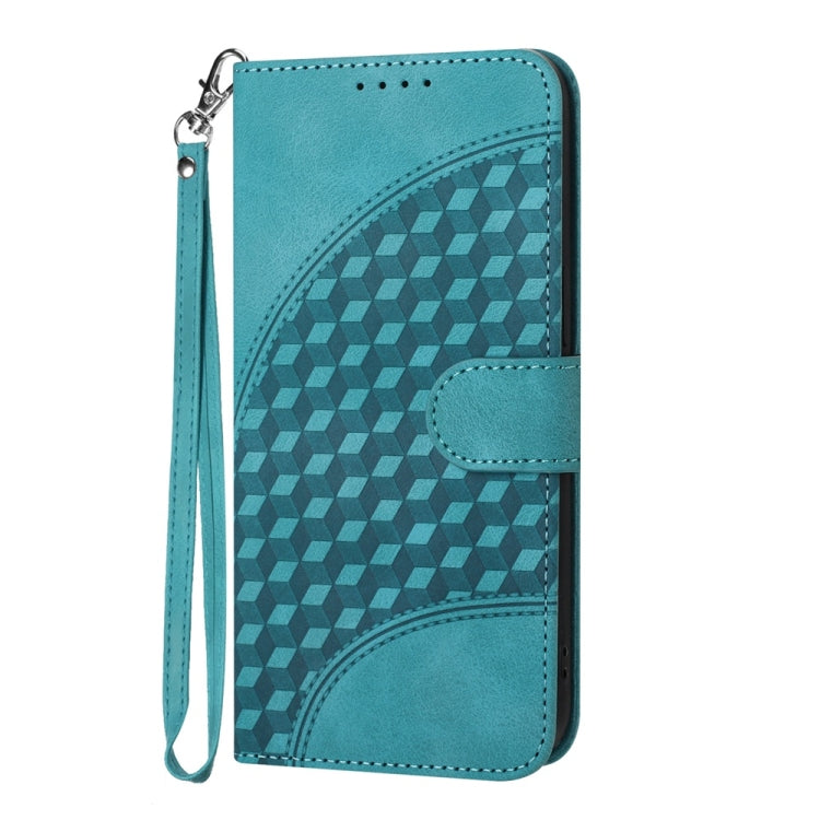 For Motorola Edge 5G 2024 Elephant Head Embossed Phone Leather Case with Lanyard(Light Blue) by buy2fix