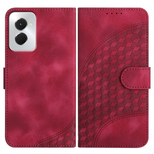 For Motorola Moto G Power 5G 2024 Elephant Head Embossed Phone Leather Case with Lanyard(Rose Red) by buy2fix
