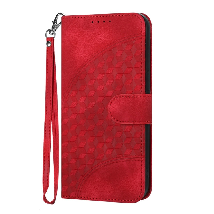 For Motorola Moto G Power 5G 2024 Elephant Head Embossed Phone Leather Case with Lanyard(Red) by buy2fix