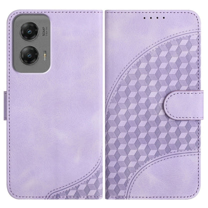 For Motorola Moto G Stylus 5G 2024 Elephant Head Embossed Phone Leather Case with Lanyard(Light Purple) by buy2fix