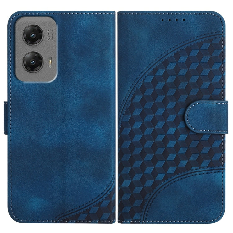 For Motorola Moto G Stylus 5G 2024 Elephant Head Embossed Phone Leather Case with Lanyard(Royal Blue) by buy2fix