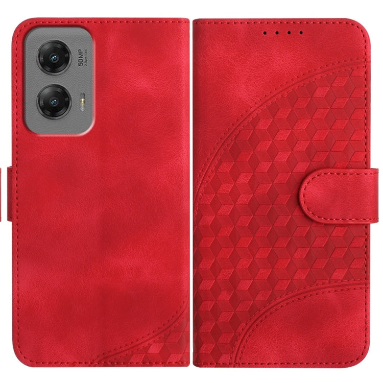 For Motorola Moto G Stylus 5G 2024 Elephant Head Embossed Phone Leather Case with Lanyard(Red) by buy2fix