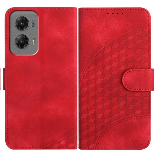 For Motorola Moto G Stylus 5G 2024 Elephant Head Embossed Phone Leather Case with Lanyard(Red) by buy2fix