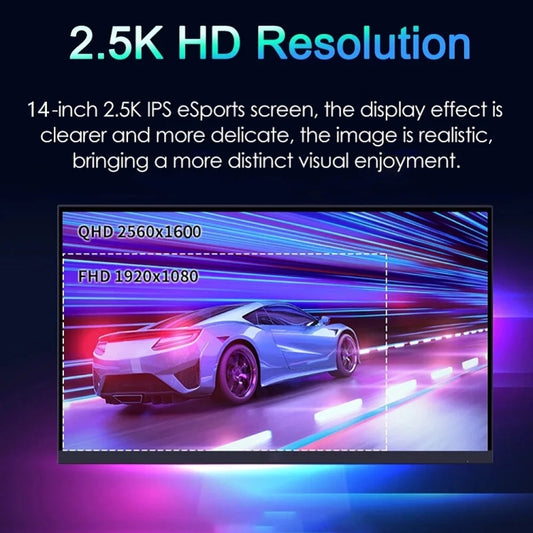 14 inch HDR 2560x1600P IPS Screen Portable Monitor(EU Plug) by buy2fix