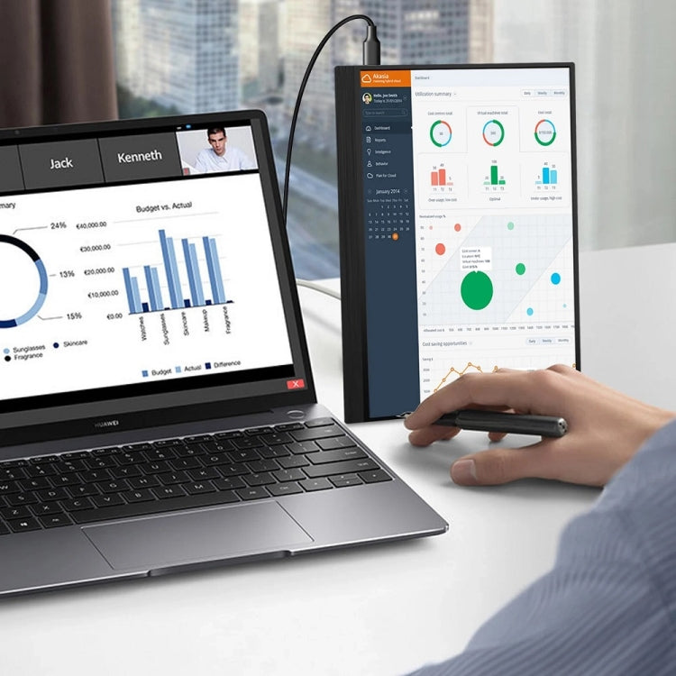 15.6 inch HDR 1080P IPS Screen Portable Monitor(No Charger) by buy2fix