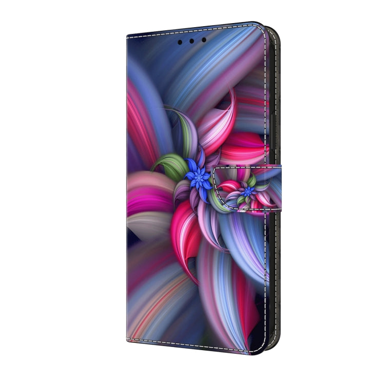 For Samsung Galaxy A25 5G Crystal 3D Shockproof Protective Leather Phone Case(Colorful Flower) by buy2fix