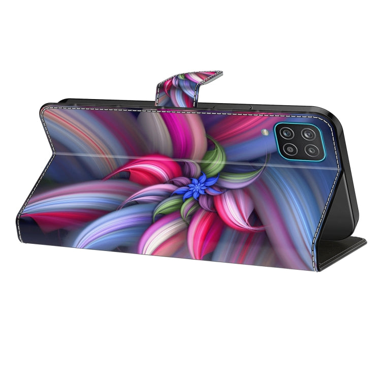 For Samsung Galaxy A25 5G Crystal 3D Shockproof Protective Leather Phone Case(Colorful Flower) by buy2fix