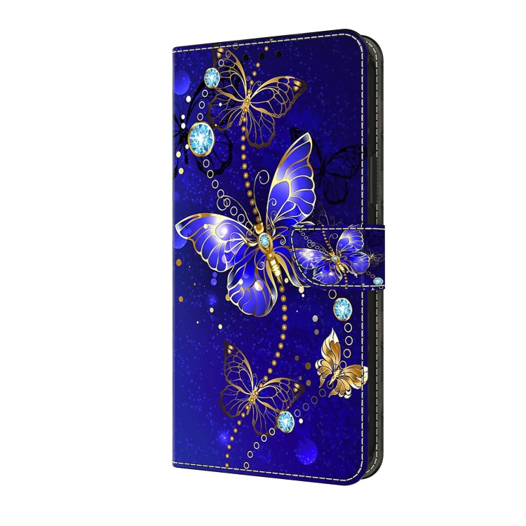For Samsung Galaxy A25 5G Crystal 3D Shockproof Protective Leather Phone Case(Diamond Butterfly) by buy2fix