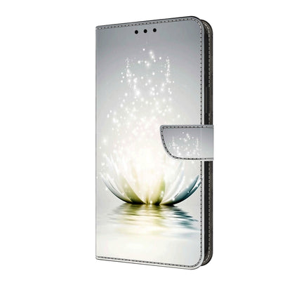 For Samsung Galaxy A35 5G Crystal 3D Shockproof Protective Leather Phone Case(Light Lotus) by buy2fix