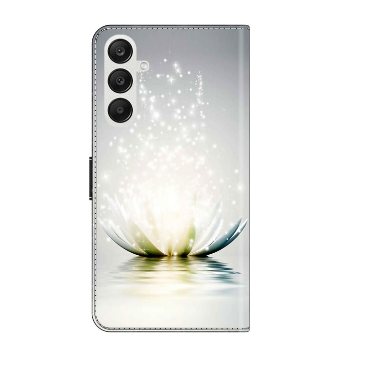 For Samsung Galaxy A35 5G Crystal 3D Shockproof Protective Leather Phone Case(Light Lotus) by buy2fix